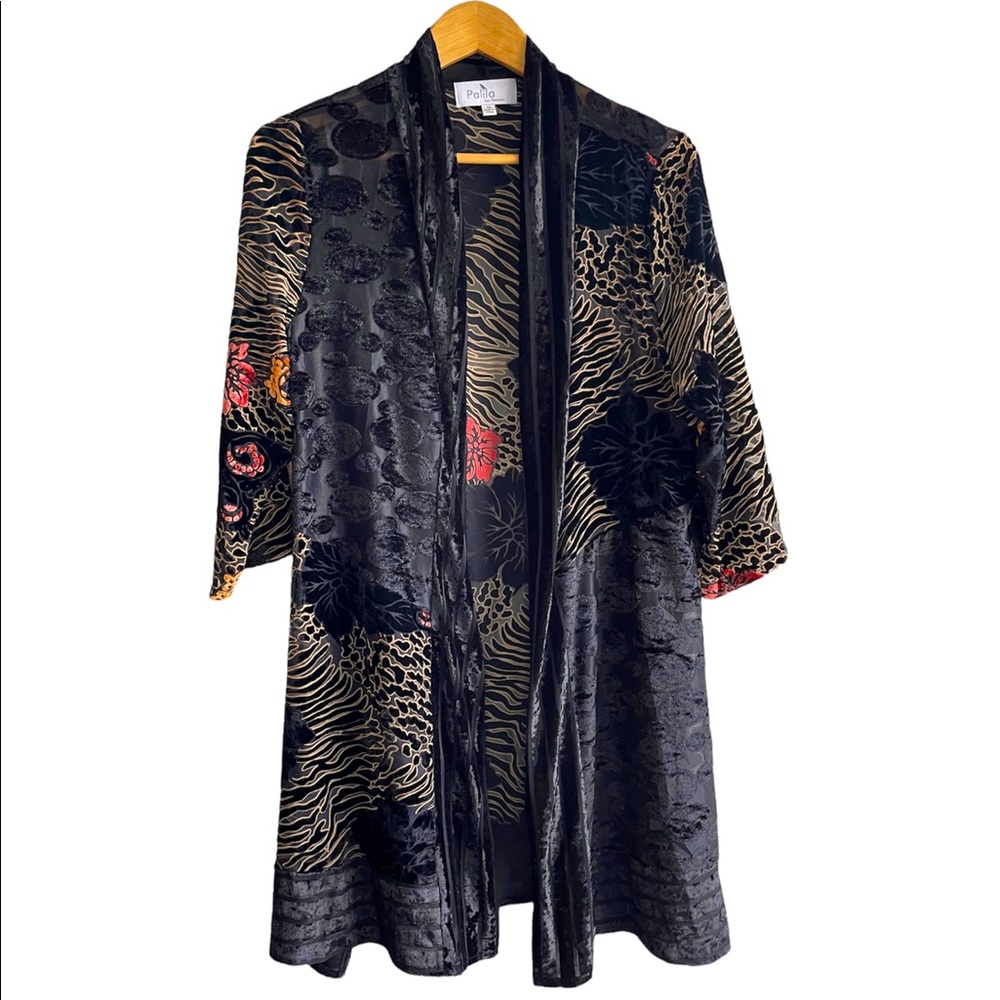 SOLD-Palila San Francisco Kimono Unique Velvet Blouse
